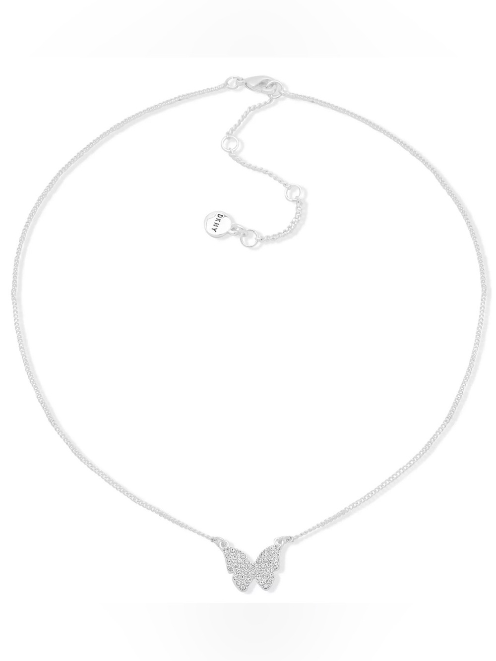 DKNY Pave Crystal Butterfly Necklace